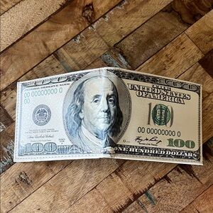 Novelty Men’s $100 Hundred Dollar Bill Wallet